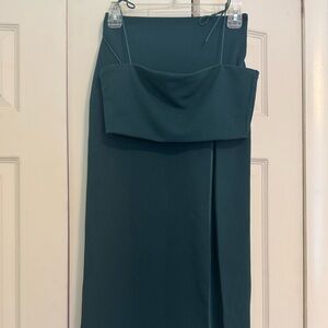 Meshki Dark Green Maxi Skirt